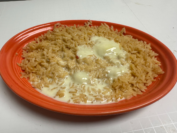 Rice With Cheese Dip Side